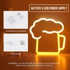 Pakabinamas šviestuvas Led neoninis ženklas alus, led neoninis šviesos ženklas, neoninė 3d sienų dekoracija, maitinamas baterijomis arba usb baltas geltonas neoninis ženklas barui, pubui, naktiniam klubui, parduotuvei, kalėdų festivalio vakarėliui