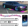Led rgb neoninis automobilio važiuoklės apšvietimas 2x60 + 2x90 app bluetooth