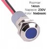 Led signalinė prietaisų skydelio lemputė 14mm 230v mėlyna