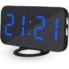 Led Skaitmeninis Žadintuvas su Veidrodžiu ir Usb Įkrovimu