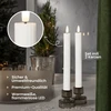 Led žvakių liepsnos dryžių rinkinys iš 2 vaško