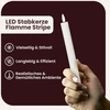 Led žvakių liepsnos dryžių rinkinys iš 2 vaško