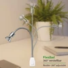 Ledscom.de Lesch Lempa su lizdu lanksčiu kakleliu skaitymui chromo / balta su Gu10 Led (šiltai balta, 7.6 W, po 1103 lm, 33°)