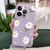 Leecg dėklas, skirtas iphone 15 pro, chrizantemų rašto dizainas, skirtas iphone 15 pro mobiliojo telefono dėklui su mikropluošto minkštu skystu silikonu, skirtas iphone 15 pro apsauginiam dėklui - šviesiai violetinė 1