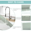 Lele Life 2 vnt. išplečiami virtuvės kriauklės purslų apsaugos 28cm-50cm reguliuojamo ilgio vandens purslų apsauga virtuvės kriauklei ir kriauklei, 2 montavimo būdai (žalia)