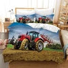 Leleyouzer 3d traktoriaus patalynės komplektas, 3 dalių traktoriaus vaikiškas patalynės komplektas su užtrauktuku ir 2 pagalvių užvalkalais 50 x 75 cm, vaikams, paaugliams, berniukams (t3, 135 x 200 cm)