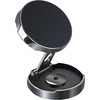 Leloco magnetinis telefono laikiklis automobiliui, 360° magnetinis telefono laikiklis automobiliui su lipniu pagrindu, 6 stiprūs magnetai ir 2 metalinės plokštelės, suderinamas su išmaniaisiais telefonais iki 6,5 colio, juodas