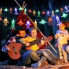 Lelyfit vidaus dekoratyvinės lemputės, dekoratyvinės lemputės, lauko lemputės su baterijomis, 3,0 m 20 led astronautų kosminio laivo raketų dekoratyvinės lemputės, vaikų kambariui, led raketų pakabinamos dekoratyvinės lemputės sodui, terasai, medžiams, va