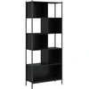 Lentyna, juoda, 72x28x172 cm, medienos gaminys
