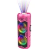 Kompiuterio kolonėlės Let's Go Party 5150 bluetooth muzikos grotuvas: ultimate rožinė vakarėlių dėžė su 200 w 6 colių dvigubais garsiakalbiais - nešiojamas karaoke garsiakalbis su belaidžiu mikrofonu, 5 val. grojimo laikas, nuotolinio valdymo pultas ir šviesų šou