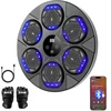 Leukoles muzikos bokso treniruoklis su bluetooth, led šviesos bokso treniruoklis su muzika ir bokso pirštinėmis, elektroninis bokso treniruoklis montuojamas ant sienos su 7 režimais
