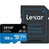 Lexar Microsdxc 128gb 633x 100mb/s U1 V30 + adapteris