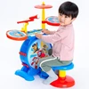 Stiprintuvas Lexibook K610pa Paw Patrol Helper on Four Paws Chase būgnų rinkinys vaikams, tikras skaitmeninis būgnų garsas, 8 natų klaviatūra, Mp3 jungtis, su sėdyne, mėlynas/raudonas
