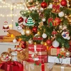 Lgzin 12 vienetų deimantinės tapybos kalėdiniai pakabukai, 5d Diy deimantinės tapybos raktų pakabukas, kalėdinis deimantinės tapybos raktų pakabukas, skirtas kalėdinės eglutės langų pakabinimui, žiemos dekoras