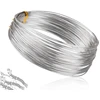 Lhbwhiz craft viela, viela rankdarbiams, lanksti lenkiama aliuminio viela, rankų darbo papuošalų viela, modeliavimo viela, sidabrinė viela, rišimo viela, aliuminio viela, rankdarbiams, papuošalų gamybai (sidabrinė, 1 mm x
