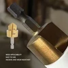 Lifting pakopinis grąžtas 1/4" šešiakampis kotas 90 laipsnių įleidžiamas grąžtas 18–24 mm pjovimo skersmens pakopinis grąžtas iš greitapjovio plieno vandens vamzdžių skylėms gręžti