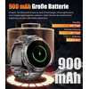 Lige išmanusis laikrodis vyrams su itin ilgu budėjimo režimu (80+), 1,73 colio amoled hd pedometro laikrodis su 900 mah baterija / bluetooth skambučiai / 110+ sporto režimų / miego stebėjimas, android ios išmanusis laikrodis, atsparus vandeniui