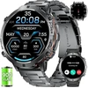Lige išmanusis laikrodis vyrams su itin ilgu budėjimo režimu (80+), 1,73 colio amoled hd pedometro laikrodis su 900 mah baterija / bluetooth skambučiai / 110+ sporto režimų / miego stebėjimas, android ios išmanusis laikrodis, atsparus vandeniui