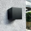 Lightworld24 modernus juodas aukštyn ir žemyn nukreiptas lauko sieninis šviestuvas, 12 W sieninis šviestuvas, Ip65 atsparus vandeniui aliuminio korpusas svetainei miegamajam naktinė lemputė, šilta balta, 4 vnt.