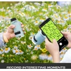 Liigou mini mikroskopas vaikams, didinamasis stiklas 60 x 120 x mini mobiliojo telefono mikroskopas vaikams suaugusiems, kišeninis mikroskopas vaikams su led, 12 skaidrių asferinė lęšių sistema