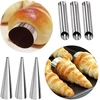 Lijuanwang cannoli kepimo formelės, 12 vnt., nerūdijančio plieno, ritininės formelės, sraigtinės formelės, kruasanų formelės, cannolli ritinėlių formelės/vamzdeliai, kremo ritinėlių, pyrago tešlos, kruasanų kūgio formelės