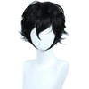 Linfairy Helovino kostiumo cosplay perukas P5 (trumpas, juodas)