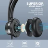 Link Dream ausinės su mikrofonu – Usb/3,5 mm verslo stereo jungtis su Pc/mac – suderinamos su Skype, Teams, Zoom – skirtos skambučių centrui, biurui, internetiniams kursams