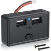 Linkstyle usb lizdas 12 v kemperiui, 4.8 a dvigubas usb a greito įkrovimo lizdo skydelis su įjungimo/išjungimo jungikliu automobiliams, laivams