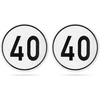 Lipdukas "40 km/h", Ø 20 cm, 2 vnt.