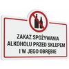 Lipdukas - Alkoholio vartojimo draudimas 13.3x20 cm #zb07s