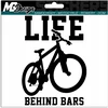 Lipdukas automobiliui Mtb Life Behind Bars 8x12