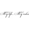 Lipdukas be fono automobiliui My Life... My Rules 5 x 22,5 cm