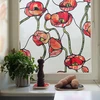 Lipni 3d vitražinė langų plėvelė Fancyclings, skirta privatumui vonioje, priekinėms durims, namams, apsaugai nuo saulės, apsaugai nuo karščio, ramunės, 44 x 120 cm