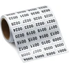 Lipnios numeruotos etiketės (001-2000), vandeniui atsparios