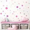 Little Deco dl981 172 dalių sienų lipdukų rinkinys apskritimai taškeliai sienų lipdukai vaikų kambariui taškiniai lipdukai rožiniai pilki