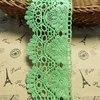 Little Lane Lace 9 cm pločio europietiško stiliaus elastinės nėrinių juostos siuvinėjimo audinys užuolaidoms, staltiesėms, drabužiams, nuotakos drabužiams, aksesuarams (2 vnt. pakuotėje) (žolės žalumo)