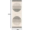 Livabliss Nairobi Boho kilimas svetainei ir miegamajam - 80 x 220 cm, geometrinis raštas, skandinaviškas modernus - dramblio kaulo, kreminės, sidabrinės spalvos