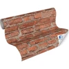 Livingwalls Designdrop 784561 iš anksto įklijuojami flizeliniai tapetai – tapetavimas be klijų – raudoni, rudi – akmens imitacijos tapetai, pagaminti Vokietijoje
