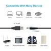 Liwinting 2 x 1 m / 3.28 pėdos usb į nuolatinės srovės kištuką, 5 v usb į nuolatinės srovės kabelį, 5.5 mm x 2.1 mm nuolatinės srovės kištuko lizdo keitiklį, maitinimo įkrovimo kabelį, tinkamą 5.5/2.1 mm nešiojamiesiems kompiuteriams, maršrutizatoriams, m