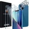 Lk 3+3 ekrano apsaugų rinkinys, skirtas iphone 13 (6.1) ekrano apsaugai, rėmo montavimo pagalba, 3 stiklo plėvelės kameros apsaugai, plėvelė atspari įbrėžimams, 9h kietumo grūdinto stiklo plėvelė, hd ultra clear