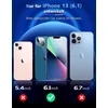 Lk 3+3 ekrano apsaugų rinkinys, skirtas iphone 13 (6.1) ekrano apsaugai, rėmo montavimo pagalba, 3 stiklo plėvelės kameros apsaugai, plėvelė atspari įbrėžimams, 9h kietumo grūdinto stiklo plėvelė, hd ultra clear