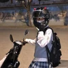 Lkjybg velnio kampo šalmo sugerianti plastikinė patvari dekoracija, vandeniui atsparus galvos apdangalas dviračio šalmui, slidinėjimo šalmui, motociklo šalmui, snieglenčių šalmui, pora oranžinių mažų ragų