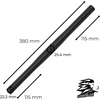 Loevelosi vienos pavaros plokščias juodas vairas 38 cm trumpas aliumininis plokščias vairas, skirtas fixie vienos pavaros dviračiams, tiesus fixy vairas