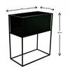 Loft metalinis gėlių stovas, 50cm dėžė, gėlių vazono stovas