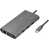 Logilink Ua0383 - usb 3.2 (gen 1) doko stotis su 10 prievadų ir pd (power delivery) 100 w, 1 x usb-c (pd) / 3 x usb 3.0 / 1 x hdmi / 1 x vga / 1 x rj45 / 1 x microsd / 1 x sd / 1 x 3.5 mm audio /