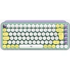 Logitech Pop Keys mechaninė belaidė klaviatūra su pritaikomais jaustukų klavišais, prancūziškas Azerty išdėstymas - žalia/violetinė