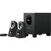 Kompiuterio kolonėlės Logitech Z313 2.1 garsiakalbių sistema su žemų dažnių garsiakalbiu, 50 W didžiausia galia, 3,5 mm įvestis, ausinių lizdas, valdikliai ant valdymo bloko, Eu kištukas, Pc / Tv / planšetinis kompiuteris / mobilusis telefonas - juodas