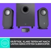 Kompiuterio kolonėlės Logitech Z407 Bluetooth kompiuteriniai garsiakalbiai su žemų dažnių garsiakalbiu ir belaidžiu valdymu, erdvę užpildantis garsas, aukščiausios kokybės garsas su keliais įėjimais, Usb garsiakalbiai - juodi
