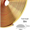Lomug lipnios apdailos juostelės, 8 m x 8 mm x 2.8 mm, auksinės sienų lubų juostelės, lipnios sienų apdailos juostelės sienoms, spintelėms, luboms, kraštams, grindims, plytelėms, kraštams (auksinės 8 m)