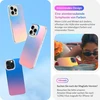 Lonli Hue - skirtas iphone 16 pro max dėklui - holografinis vaivorykštinis telefono dėklas - mielas, unikalus ir estetiškas mobiliojo telefono dėklas - [4 oro pagalvėlės kampuose]